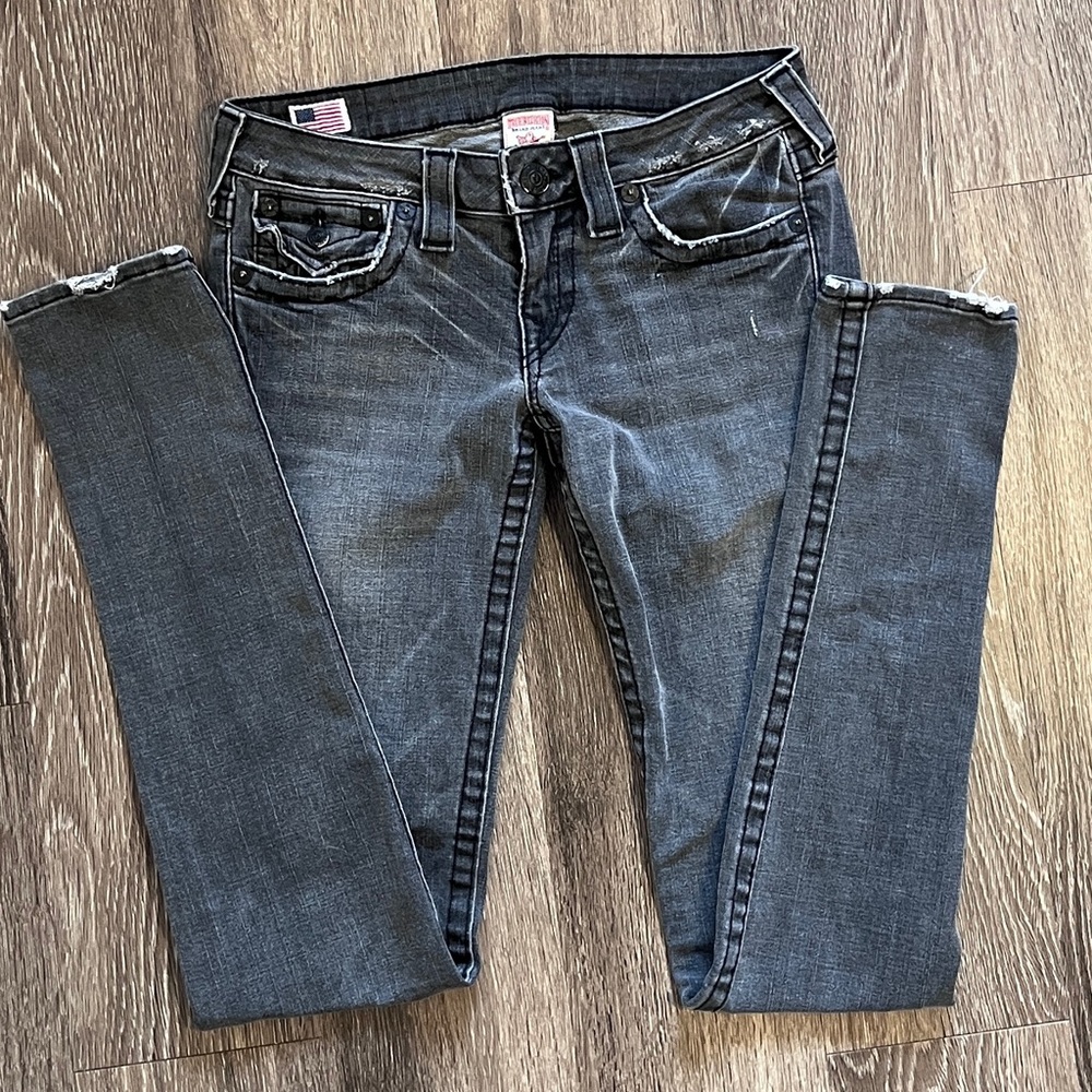 True Religion Low Rise Moto Skinny Jeans🖤
